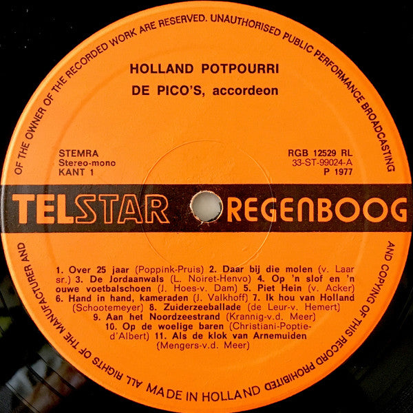 Pico's - Hollandsche Potpourri (LP) 42846 Vinyl LP JUKEBOXSINGLES.NL   