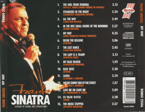 Frank Sinatra - Frank Sinatra - My Way (CD) 70837 Compact Disc Goede Staat