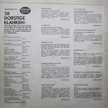 Various - Johnny Hoes Presenteert: Dorstige Klanken - 28 Vrolijke Drinkliedjes! (LP) Vinyl LP Vinyl (VG) <br> Hoes (G+)