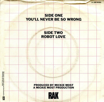 Hot Chocolate - You'll Never Be So Wrong Vinyl Singles Vinyl Zeer Goed / Hoesje Goed "VINYLSINGLES.NL"