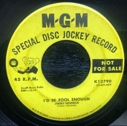 Jimmy C. Newman - I'd Be Fool Enough 42560 vinylsingle Vinyl Goed / Hoes Generic