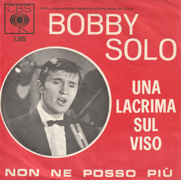 Bobby Solo - Una Lacrima Sul Viso 42623 Vinyl Singles Vinyl Zeer Goed / Hoesje Goed "VINYLSINGLES.NL"