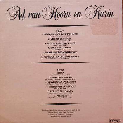 Ad van Hoorn en Karin - Bedankt Voor Die Fijne Jaren (LP) 48505 Vinyl LP JUKEBOXSINGLES.NL   