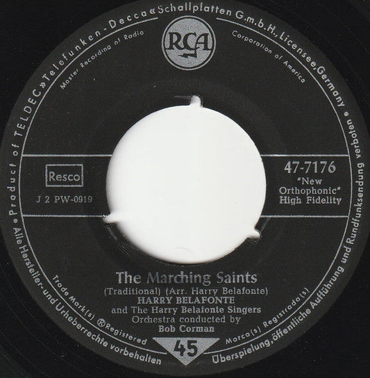 Harry Belafonte - The Marching Saints Vinyl Singles Vinyl Zeer Goed / Hoesje Generic "VINYLSINGLES.NL"