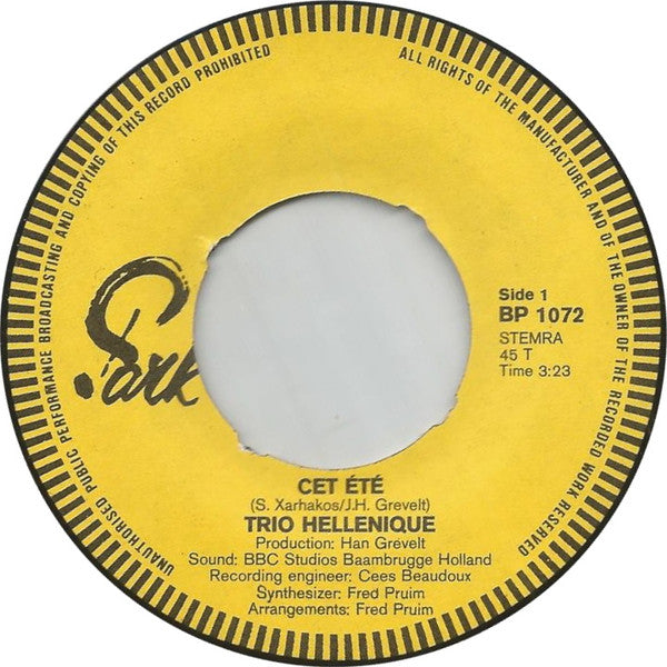 Trio Hellenique - Cet Été 31730