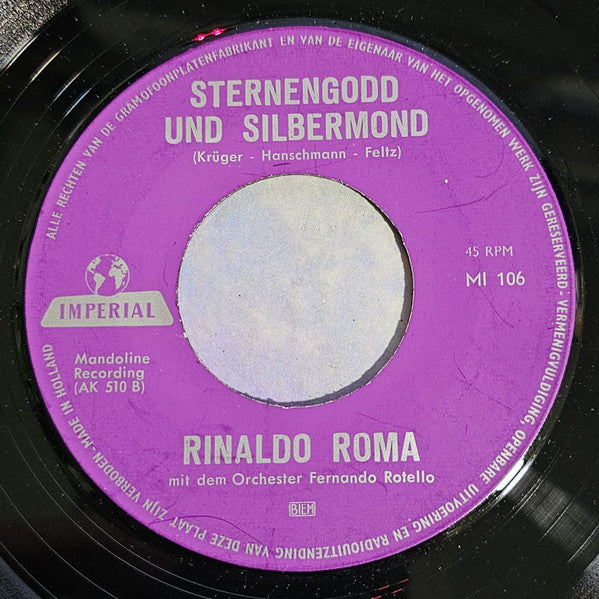 Rinaldo Roma - Wenn Erst Der Abend Kommt 03381 Vinyl Singles Vinyl Goed / Hoes Goed