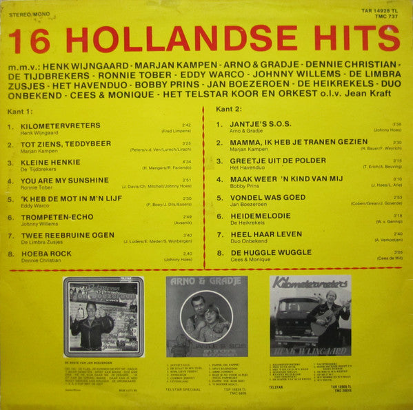 Various - 16 Hollandse Hits (LP) Vinyl LP Vinyl (VG) <br> Hoes (G+)