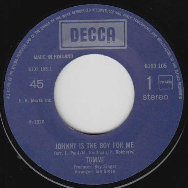 Tommi - Johnny ist der Junge für mich 12828