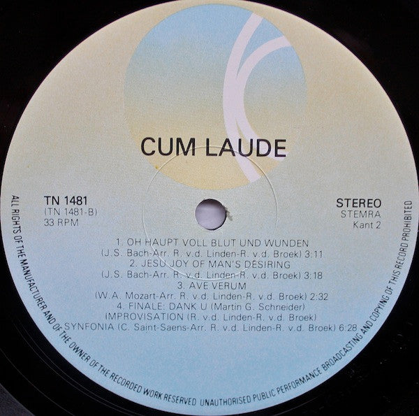 Cum Laude - Cum Laude (LP) 46273 Vinyl LP JUKEBOXSINGLES.NL   