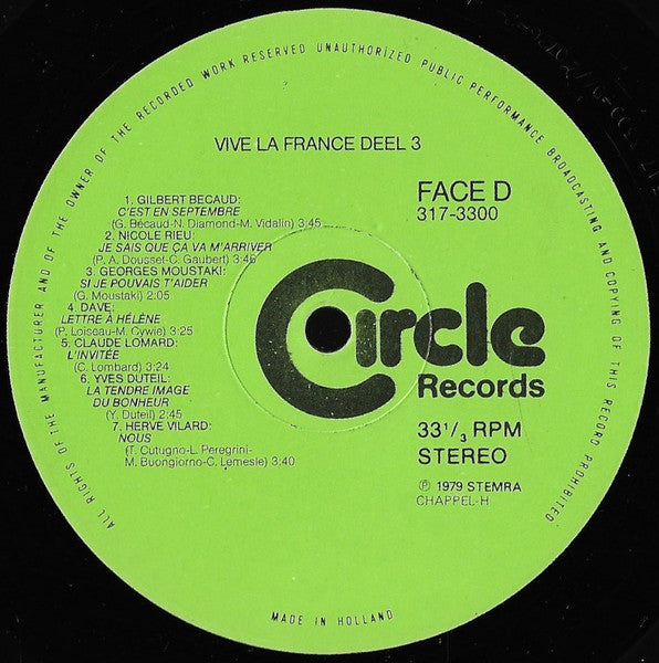 Various - Vive La France 3 - Grote Franse Successen (LP)