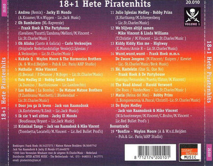 Various - 18+1 Hete Piratenhits Volume 1 (CD) 70928 Compact Disc Goede Staat