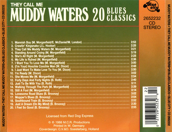 Muddy Waters - They Call Me Muddy Waters (20 Blues Classics) (CD) 70912 Compact Disc Goede Staat