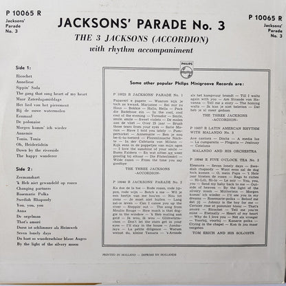 3 Jacksons - Jacksons' Parade No. 3 (10") 50531 Vinyl LP 10" JUKEBOXSINGLES.NL   