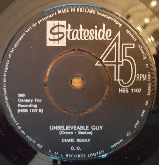 Diane Renay - Navy Blue Vinyl Singles Vinyl Zeer Goed / Hoesje Generic "VINYLSINGLES.NL"