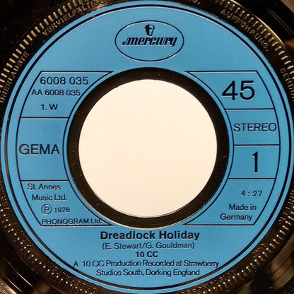 10cc - Dreadlock Holiday 41596 Vinyl Singles Toevoegen Vinyl Goed / Hoes Generic