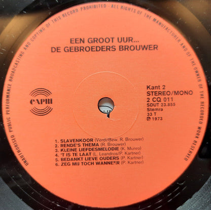 Gebroeders Brouwer - Een Groot Uur... (LP) Vinyl LP Dubbel Vinyl Zeer Goed / Hoes Goed "VINYLSINGLES.NL"