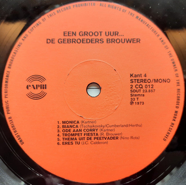 Gebroeders Brouwer - Een Groot Uur... (LP) Vinyl LP Dubbel Vinyl Zeer Goed / Hoes Goed "VINYLSINGLES.NL"