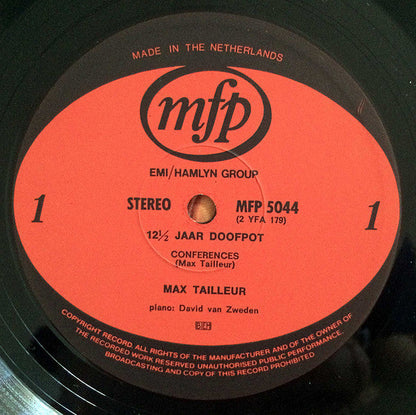 Max Tailleur - 12½ Jaar Doofpot (LP) 52180 Vinyl LP Vinyl Goed / Hoes Goed