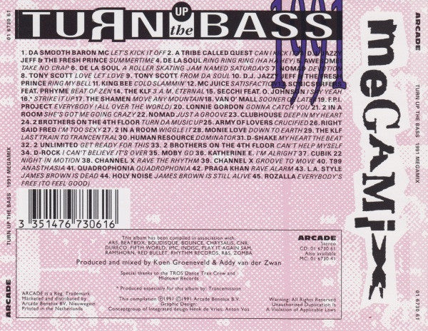 Various - Turn Up The Bass Megamix 1991 (CD) 70774 Compact Disc Goede Staat