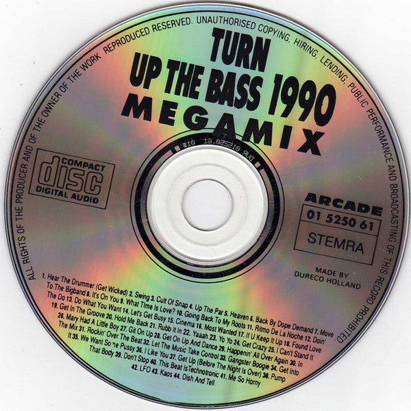 Various - Turn Up The Bass Megamix 1990 (CD) 70845 Compact Disc Goede Staat