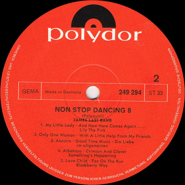 James Last - Non Stop Dancing 8 (LP) 50378 Vinyl LP JUKEBOXSINGLES.NL   