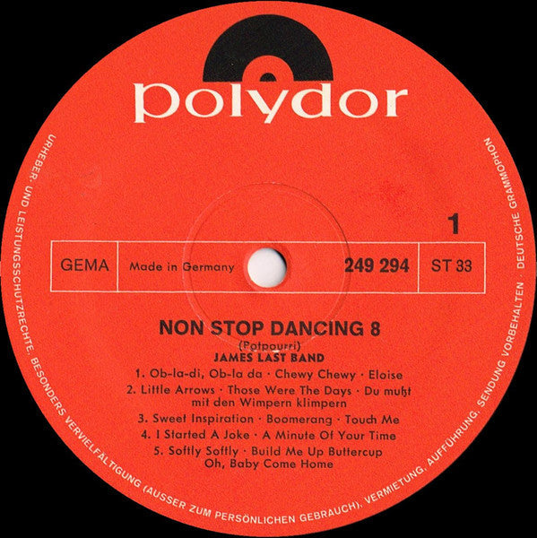 James Last - Non Stop Dancing 8 (LP) 50378 Vinyl LP JUKEBOXSINGLES.NL   