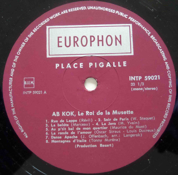 Ab Kok - Place Pigalle (LP) 46490 Vinyl LP JUKEBOXSINGLES.NL   