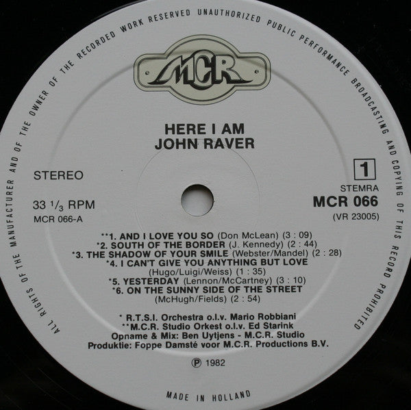 John Raver – Here I Am (LP) 41366