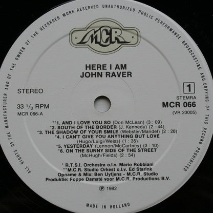 John Raver – Here I Am (LP) 41366