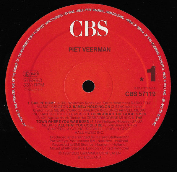 Piet Veerman - Piet Veerman (LP) 52159 Vinyl LP Vinyl Goed / Hoes Goed