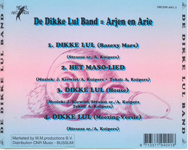 Dikke Lul Band - Dikke Lul (CD) 70793 Compact Disc Single Goede Staat