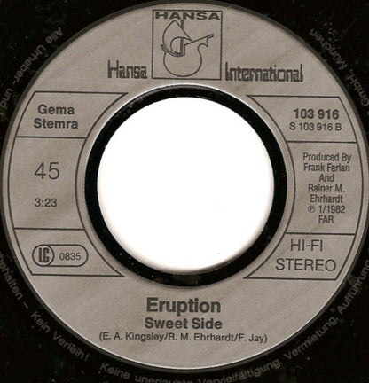 Eruption - Up And Away 03908 Vinyl Singles Vinyl Zeer Goed / Hoesje Goed "VINYLSINGLES.NL"
