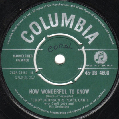 Teddy Johnson &amp; Pearl Carr - Wie wunderbar zu wissen 18432