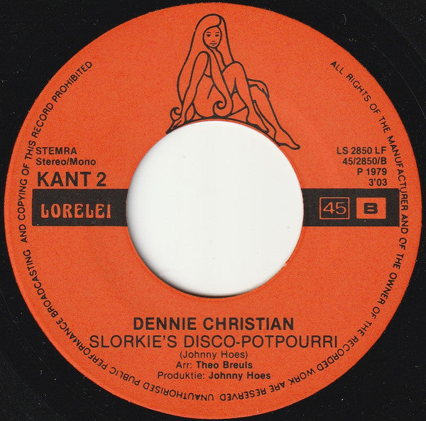 Dennie Christian - Het Slorklied 31648 Vinyl Singles Vinyl Zeer Goed / Hoesje Goed "VINYLSINGLES.NL"