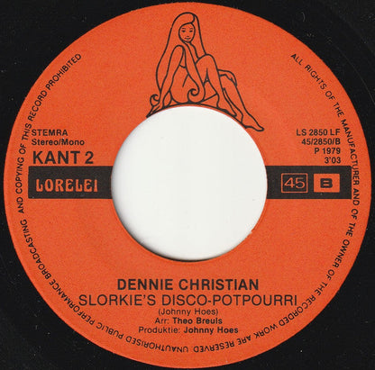 Dennie Christian - Het Slorklied 31648 Vinyl Singles Vinyl Zeer Goed / Hoesje Goed "VINYLSINGLES.NL"
