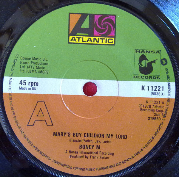 Boney M. - Mary's Boy Child 36984 Vinyl Singles Vinyl Goed / Hoes Generic