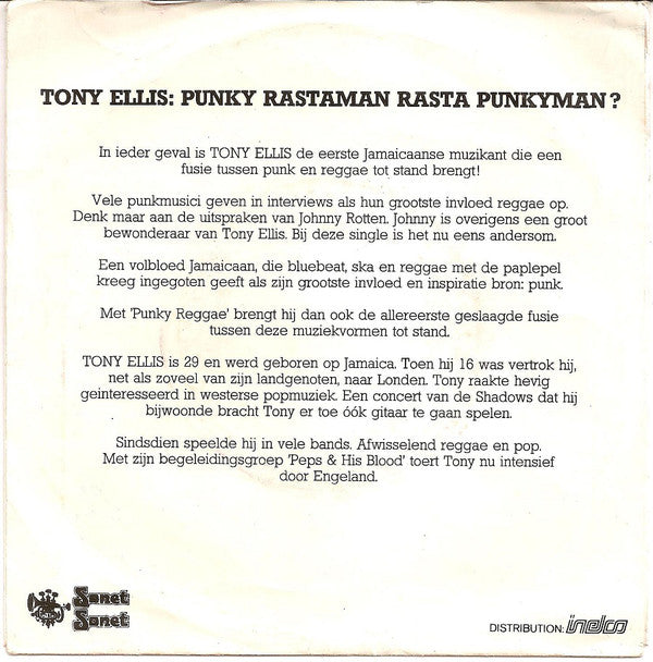 Tony Ellis - Punky Reggae 20003