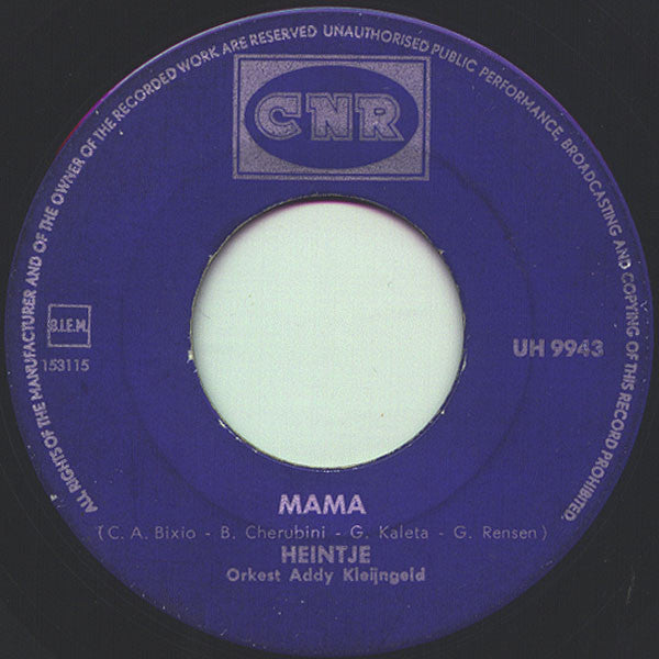 Heintje - Mama Vinyl Singles Vinyl Zeer Goed / Hoesje Generic "VINYLSINGLES.NL"