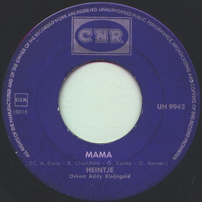 Heintje - Mama Vinyl Singles Vinyl Zeer Goed / Hoesje Generic "VINYLSINGLES.NL"