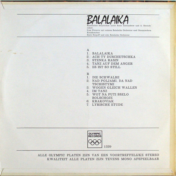 Russischer Staatchor - Balalaika (LP) 42123 Vinyl LP JUKEBOXSINGLES.NL   