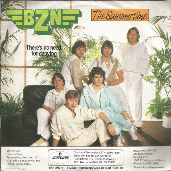 BZN - The Summertime 25247 Vinyl Singles Vinyl Goed / Hoes Goed