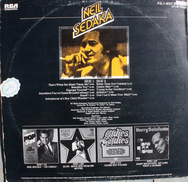 Neil Sedaka - Neil Sedaka (LP) 51199 Vinyl LP Vinyl Goed / Hoes Goed