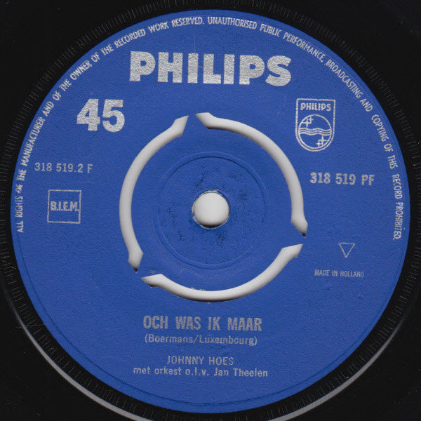 Johnny Hoes / Johnny En Johnny - Zonder Liefde 43494 Vinyl Singles Vinyl Goed / Hoes Generic