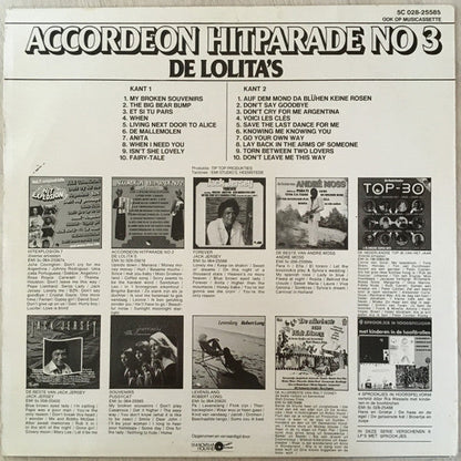 Lolita's - Accordeon Hitparade No 3 (LP) 51994 Vinyl LP Vinyl Goed / Hoes Goed