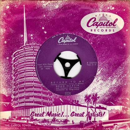 Dean Martin - Return To Me Vinyl Singles Vinyl Zeer Goed / Hoesje Generic "VINYLSINGLES.NL"