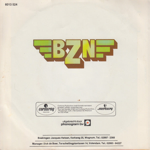 BZN - Felicidad Vinyl Singles Vinyl Zeer Goed / Hoesje Goed "VINYLSINGLES.NL"