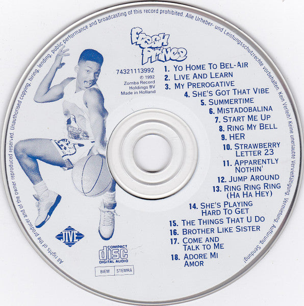 Various - The Fresh Prince Of Bel-Air The Original Soundtrack (CD) 70719 Compact Disc Goede Staat