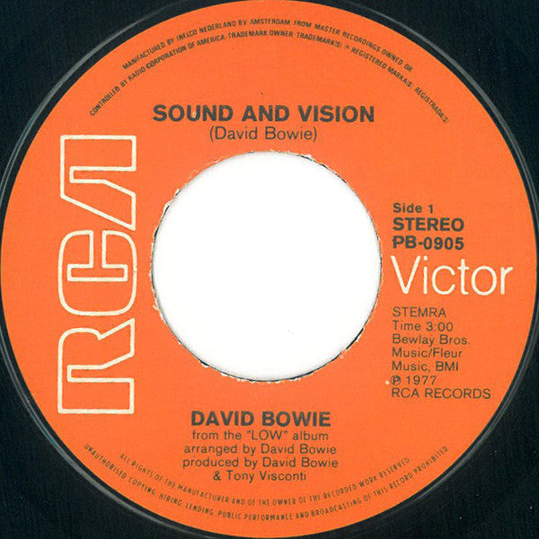 David Bowie - Sound And Vision Vinyl Singles Vinyl Zeer Goed / Hoesje Goed "VINYLSINGLES.NL"