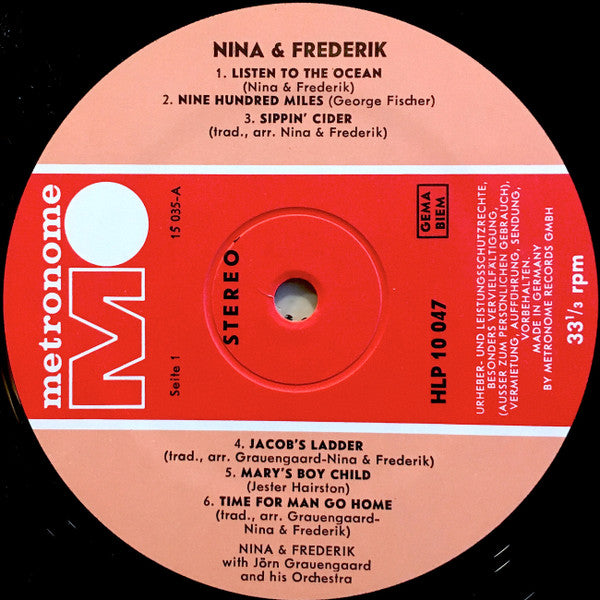 Nina & Frederik With The Jorn Grauengaard Quintet (LP) 46292 Vinyl LP JUKEBOXSINGLES.NL   