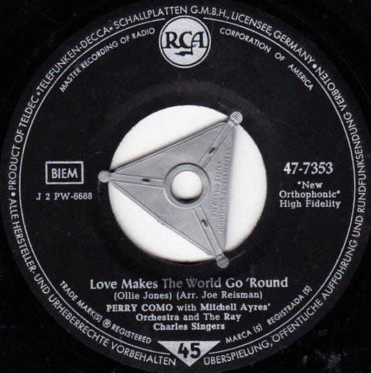 Perry Como With Mitchell Ayres - Love Makes The World Go 'Round 38823 Vinyl Singles Vinyl Goed / Hoes Generic
